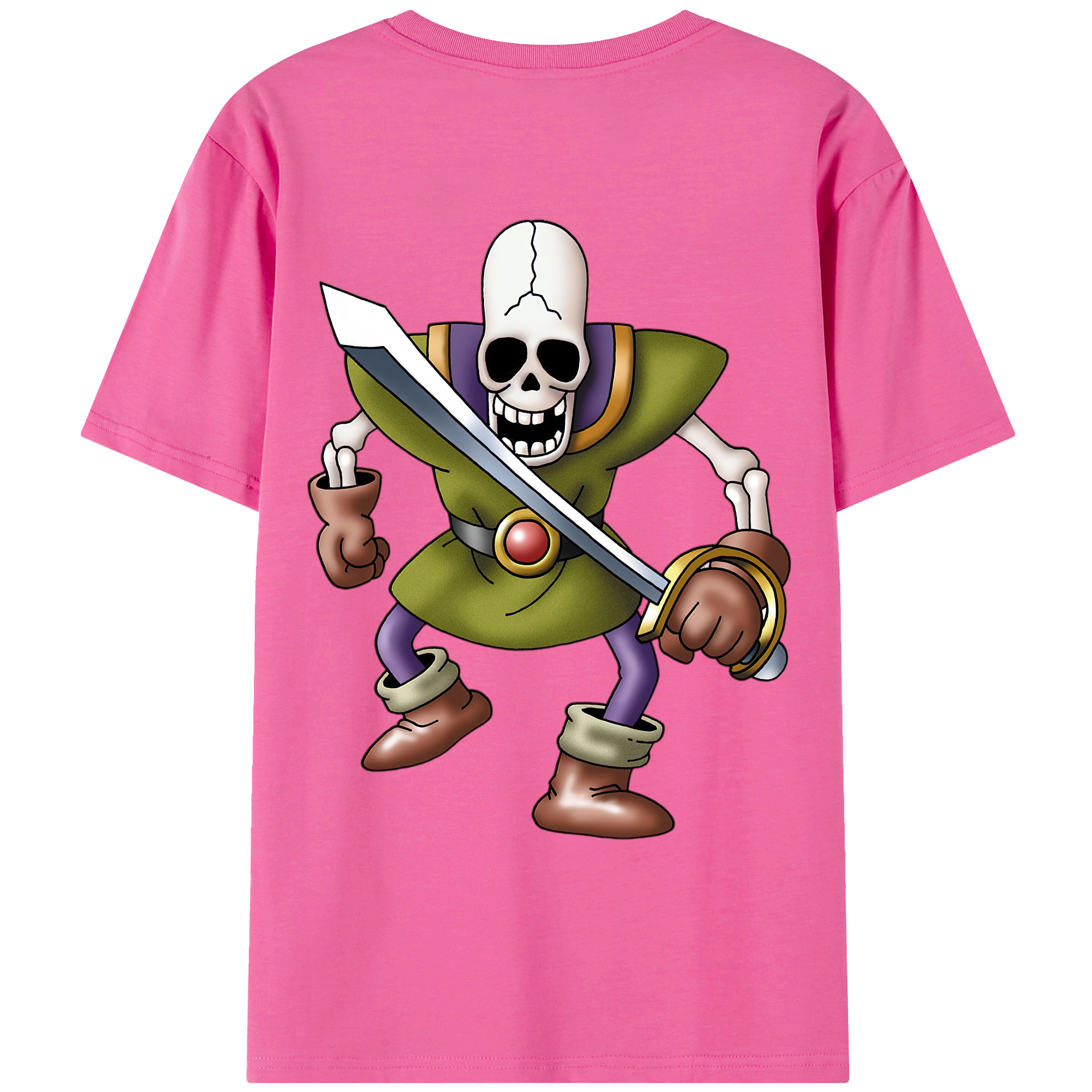 （画像用） ドラゴンクエスト Doragon Kuesuto Dragon Quest レディース半袖Tシャツ(バックプリント)